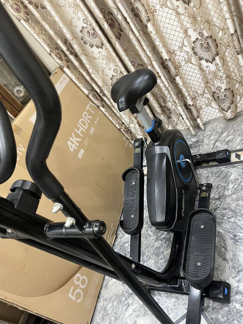 2-in-1 Elliptical Trainer | LCD Display | Adjustable Seat & Resistan 1