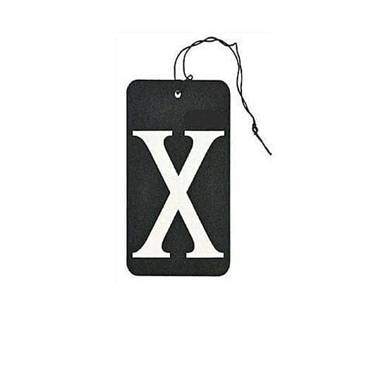 Set of 3 Car Accessories: Black Neck Rest, Black Sun Visor Tissue Box, and X Card Perfume