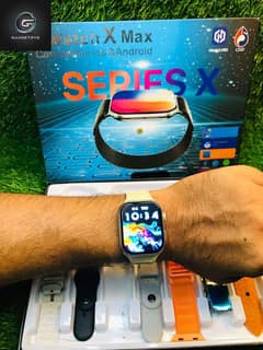 T-Watch X max series 10 smart watch with 7 straps super Amoled display