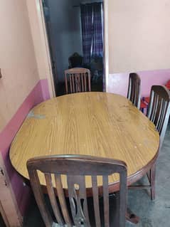 Dining Table with 6 Chairs – Urgent Sale! Only 15,000 PKR