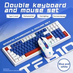 T-WOLF TF610 Gaming 6D 3600 DPI Keyboard and Mouse Set 98 Key Layout
