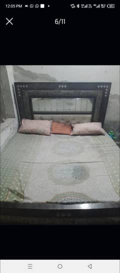 complete furniture Bed  whiteout mattress +Dressing Table + Show case