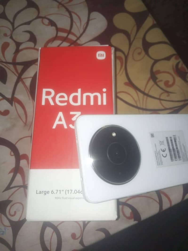 Redmi A3x with box and original charger ka sath exchange possible 7