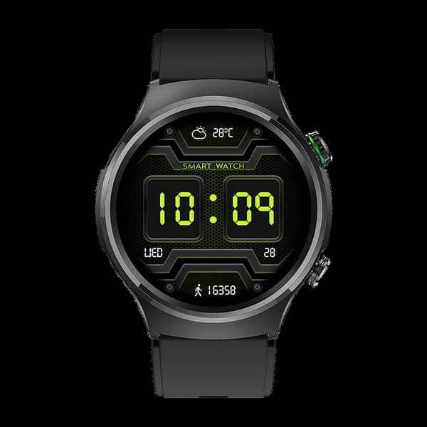 YOLO Trek Smart Watch with 1.43" AMOLED Display, Bluetooth Calling, Push Notifications, Waterproof Design, and Dual Straps - Black and Extra Blue Silicone