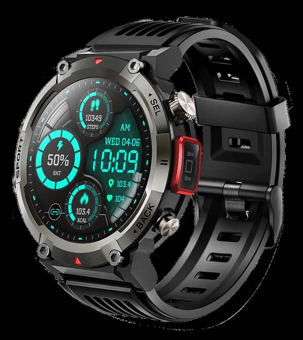 YOLO LEGEND Smart Watch with 1.43" Super AMOLED Display, Bluetooth Calling, Contact Sync, Call Log, and Dial Pad - Built-in LED Flashlight