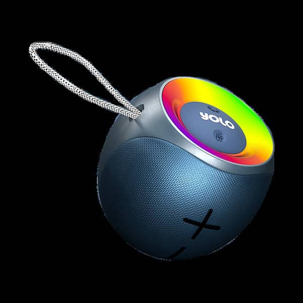 YOLO Orbit Portable Bluetooth Speakers with Built-in Microphone, Micro SD and USB Support, Media Control, and 10 Hours Standby Time