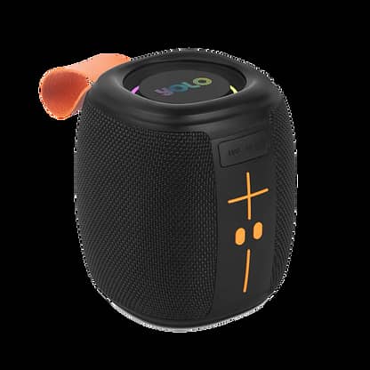 YOLO Boost Portable Bluetooth Speaker with Built-in Microphone, USB/SD Card Support, 8-Hour Battery Life, RGB Lights, and IPX4 Waterproof Rating