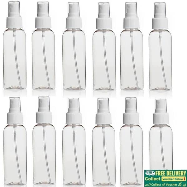 12-Pack of 120 ML Refillable Plastic Spray Bottles for Essential Oils, Perfumes, and Cleaning Solutions