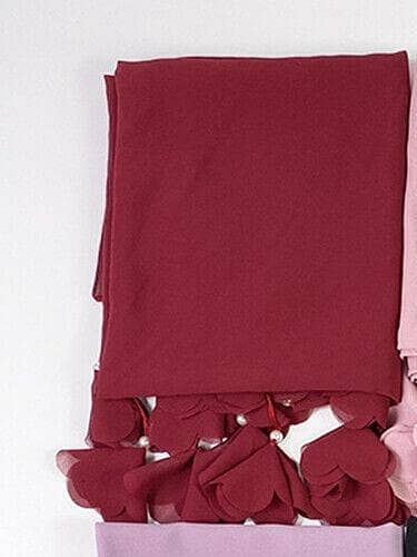 Alhareem Women's Chiffon Hijab Scarf with Flower Print and Tassels, Versatile Head Wrap Shawl