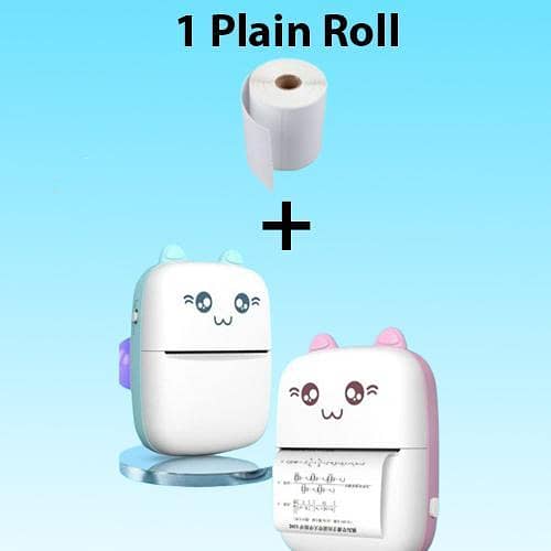 Bluetooth Mini Pocket Printer with Thermal Paper and Sticker Rolls - Inkless Printing for Android and iOS, 57mm Mobile Photo Printer