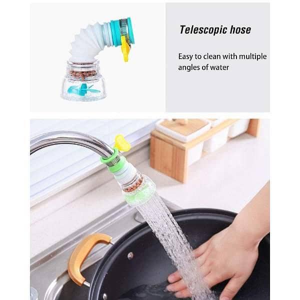 360-Degree Rotatable Spray Head for Kitchen and Bathroom Faucets with Adjustable Water-Saving Nozzle