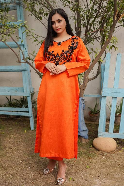 Insiya Women's 2 Piece Stitched Suit | Embellished Shirt with Cigarette Pants | Stylish Attire for Girls and Women