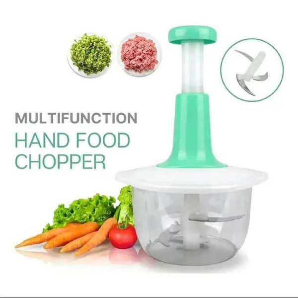 Manual Hand Press Chopper 2000ml - Versatile Food Processor for Slicing and Dicing with Easy-Clean Container, Perfect for Kitchen Use