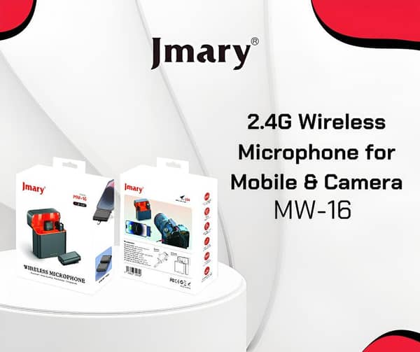 Jmary MW-16 2.4G Wireless Microphone Compatible with Mobile Devices and Cameras