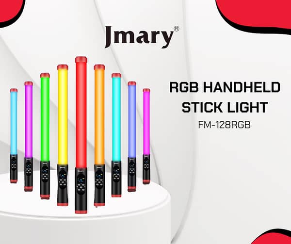 Jmary FM-128RGB Waterproof Handheld RGB LED Light Wand for Video