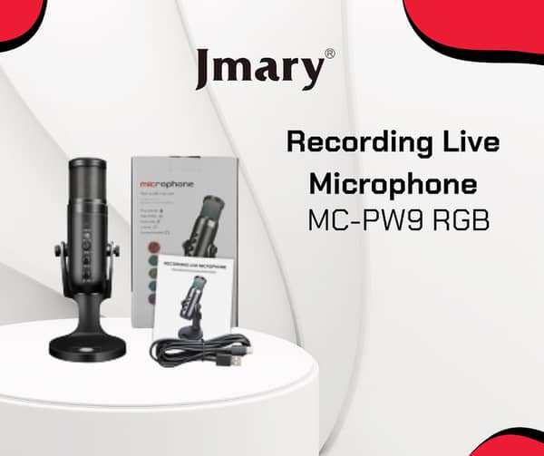 Jmary MC-PW9 RGB USB Microphone for Professional Use