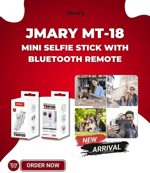 Jmary MT-18 Mini Selfie Stick with Bluetooth Remote Control
