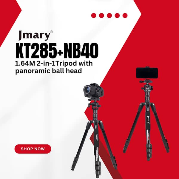 Jmary KT285+NB40 2-in-1 Monopod and Tripod with Panoramic Ball Head