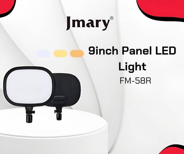 Jmary FM-58R 9-inch LED Panel Light for Photography and Video