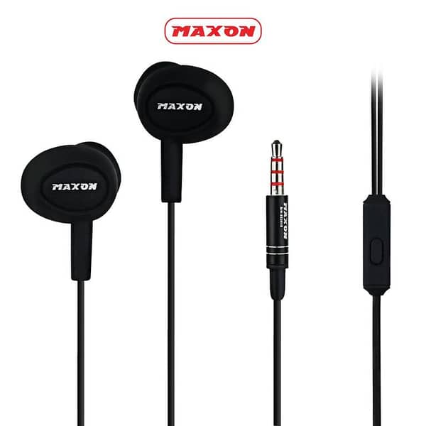 Maxon M-9 Handsfree Headphones with Microphone - 3.5mm Earphones for PUBG Gaming, Movie Streaming, and Online Classes, Ideal for Android Mobile Users