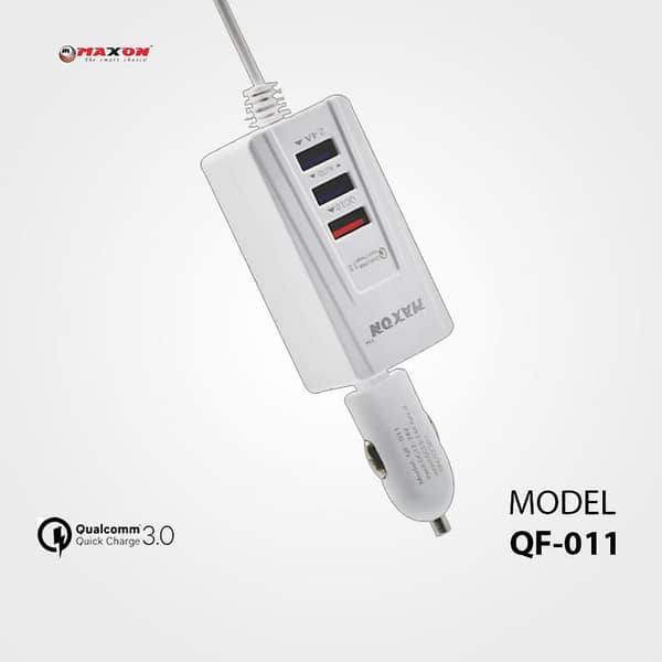 Maxon QF-011 Car Charger - 2.4A QC 3.0 Fast USB-A Charger for iPhone and Smartphones