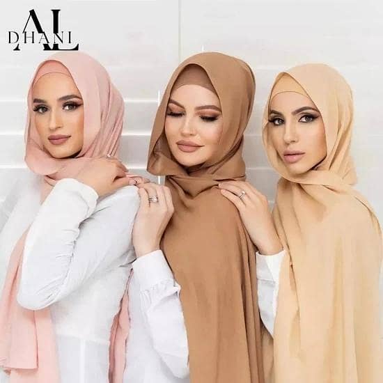 Matching Chiffon Hijab Set with Inner Cap - Stoller and Cap Included