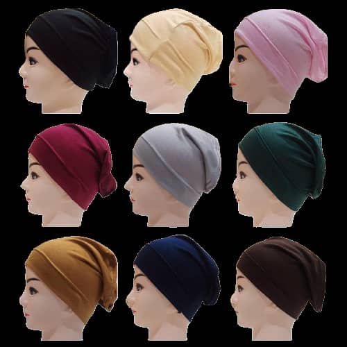 Aldhani Pack of 6 Under Scarf Hijab Tube Caps for Women and Girls - Inner Caps for Hijab and Head Cover
