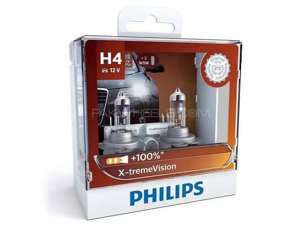 Philips H4 X-treme Vision Halogen Headlight Bulb - Manufactured in Poland