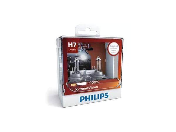 Philips H7 X-treme Vision Halogen Headlight Bulb - Made in Poland