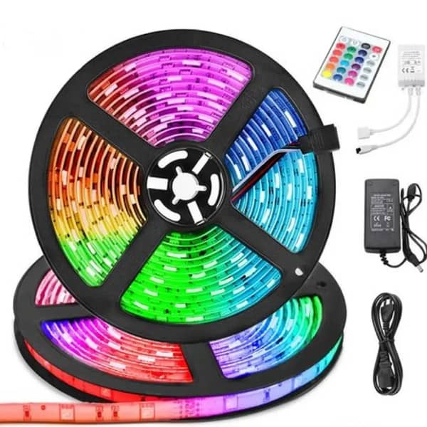 TRIMUX-RGB 15 Feet Color-Changing LED Strip Lights with Remote - Waterproof and Flexible for Home, Gaming, and Bedroom Decoration
