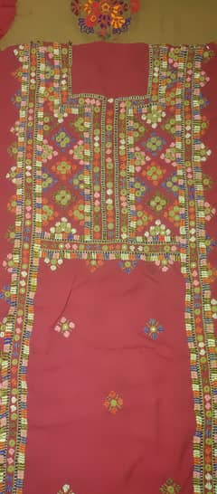 "Traditional Hand-Embroidered Balochi Dress - Brand New"