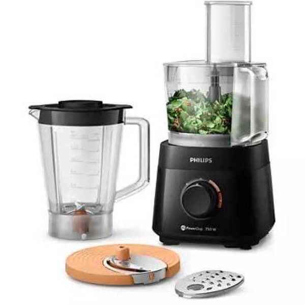 Philips HR7301/90 Food Processor - 3000 Series with 750W Motor, 1.5L Bowl Capacity, 2 Speeds and 4 Accessories