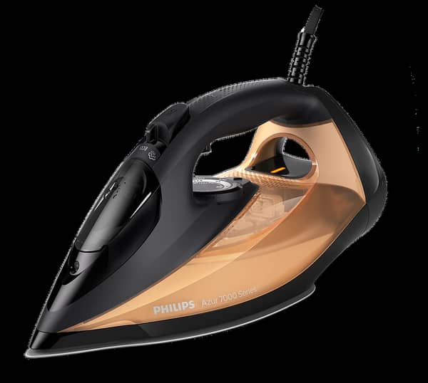 Philips DST7040/86 7000 Series HV Steam Iron in Black/Gold with Free Shipping and Exclusive Discounts