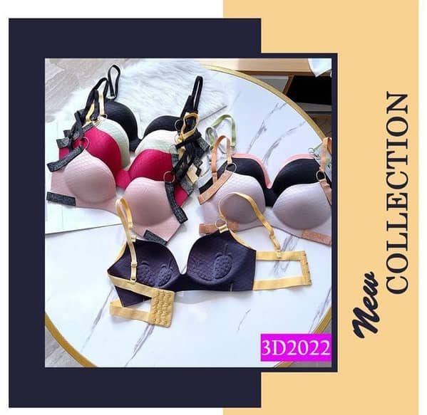 Multicolor Lightly Padded Bra with Adjustable Straps and 4 Back Hooks Featuring Glitter Contrast and Hollow Back Design