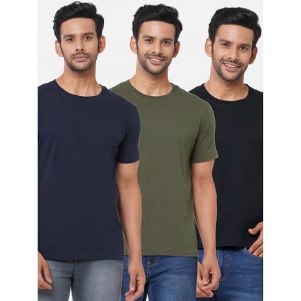Men's Comfortable Basic T-Shirt Pack of 2 - Plain Design