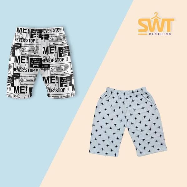 Kids' Summer Cotton Jersey Shorts - Pack of 2 in Assorted Colors