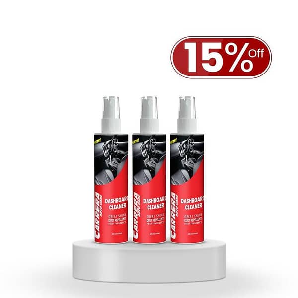 Carrera Dashboard Cleaner - 200ML Interior Cleaner Spray for Cars - Pack of 3 - Removes Dirt and Oil Stains