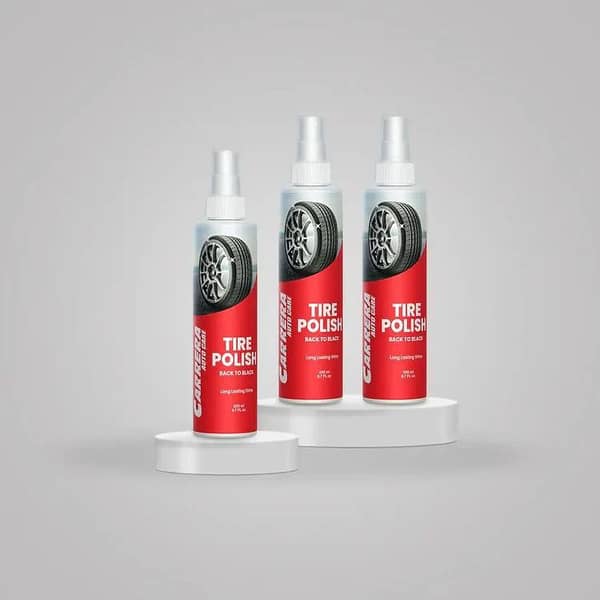 Carrera Tire Polish - 200ml Pack of 3 for Shiny Black Finish on All Types of Car and Bike Tires