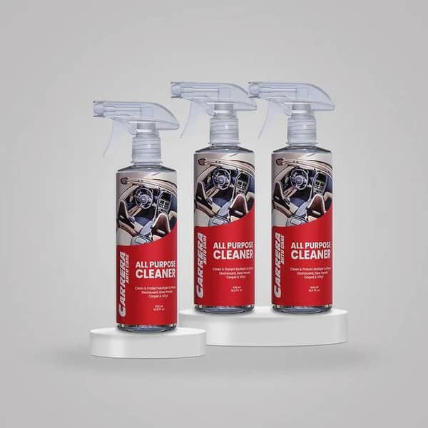 Carrera All Purpose Cleaner for Car - Interior and Exterior Cleaning Solution - 500ML Anti Dust Spray (Pack of 3)