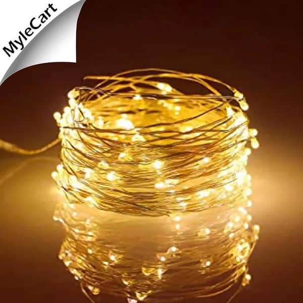 Mylecart LED Fairy Lights - Battery-Powered Copper Wire Waterproof String Lights for Rooms, Parties, and Decorations Without Electricity