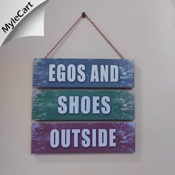 Mylecart 3-Step Ego Wall Hanging Quotes for Home Decoration and Daily Inspiration