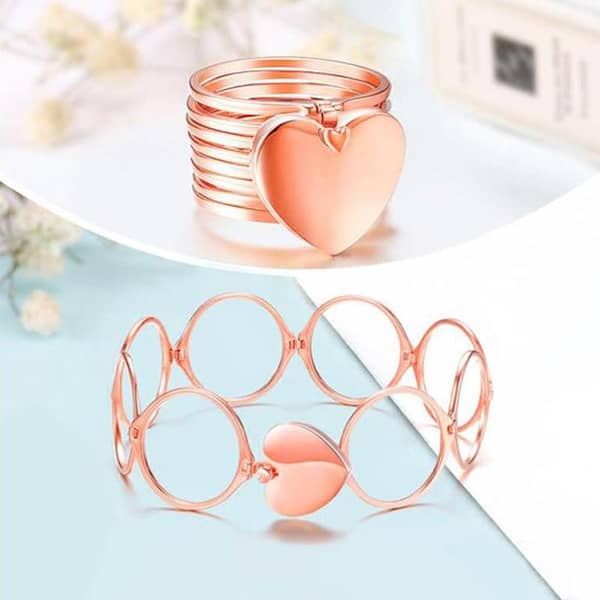 Stretchable Twist Folding Jewelry: 2-in-1 Bracelet and Ring