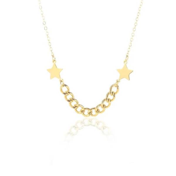 Stainless Steel Star Necklace for Women - Rust Resistant and Adjustable