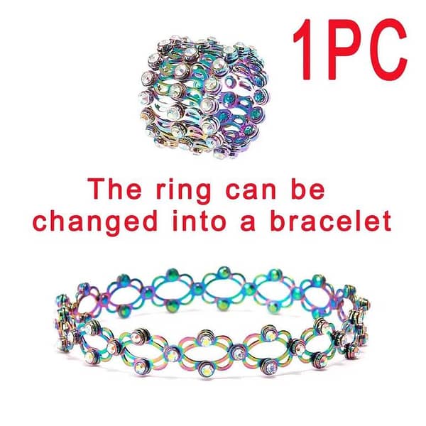 Bracelet that Transforms into a Folding Retractable Ring