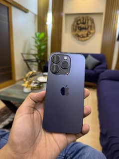 iPhone 14 Pro 256gb purple JV 100% Battery 2 cycles like new