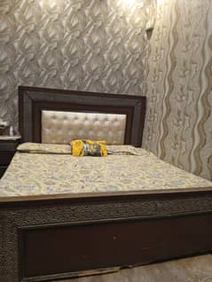 used bed & side table and looking mirror