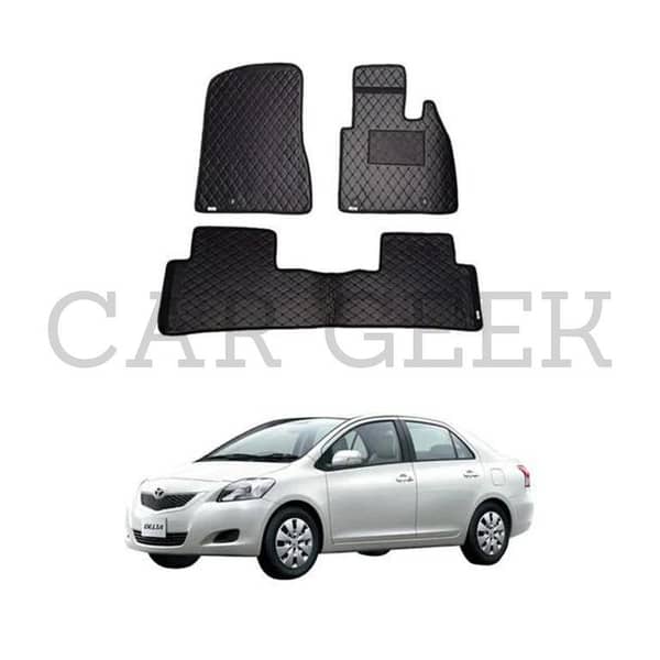 Toyota Belta 7D Flat Style Car Floor Mats for Enhanced Protection and Easy Cleaning