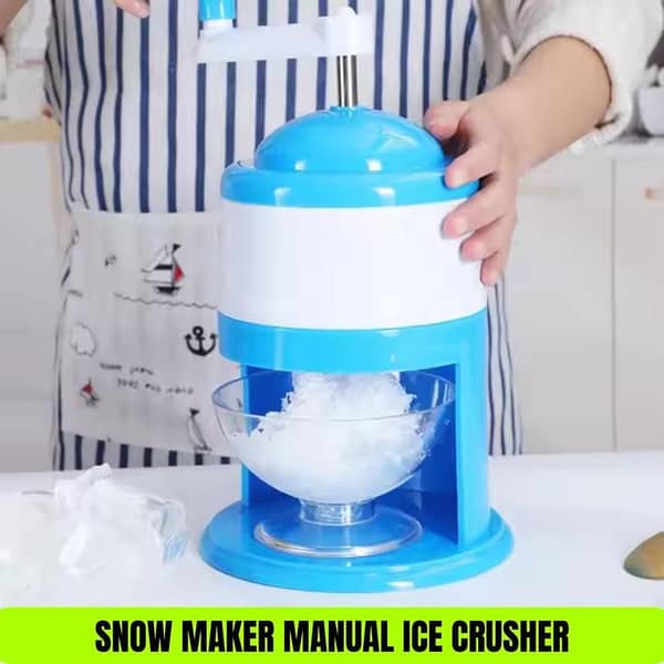 Gola Ganda Machine by Unique Gadgets - Portable Manual Ice Crusher for Shaved Ice and Frozen Treats - Hand Operated Ice Chopper