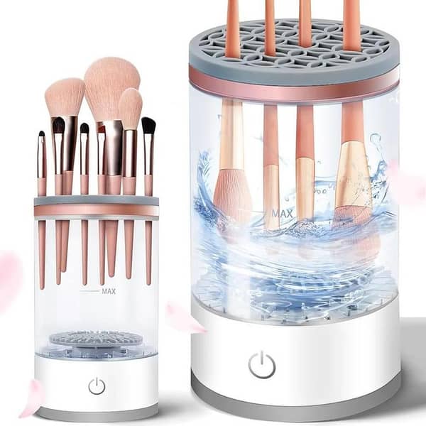 Unique Gadgets Electric Makeup Brush Cleaner - Automatic Cleaning and Drying Machine for All Brush Sizes - Quick, Efficient, and Easy to Use for Professionals and Daily Makeup
