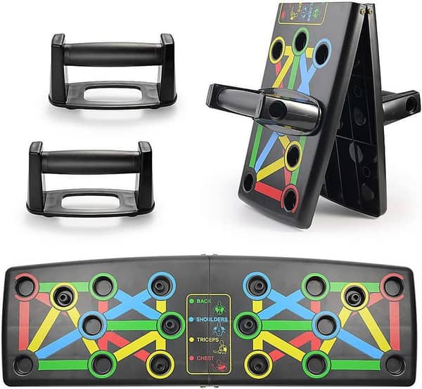 Foldable 9-in-1 Push-Up Board by Power | Versatile Push-Up Rack for Home Fitness and Workout